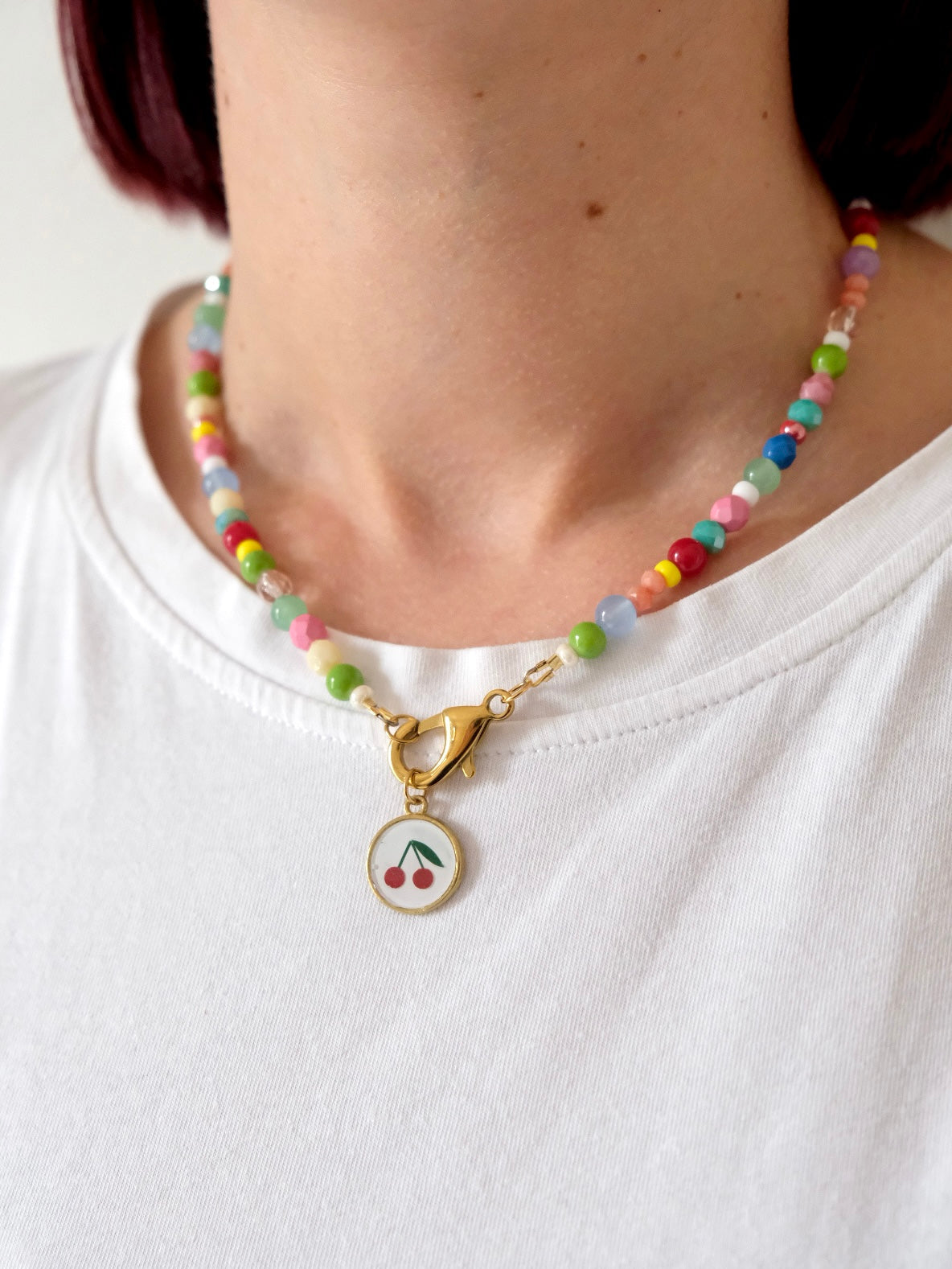 Collana Ciliegie Fiorite
