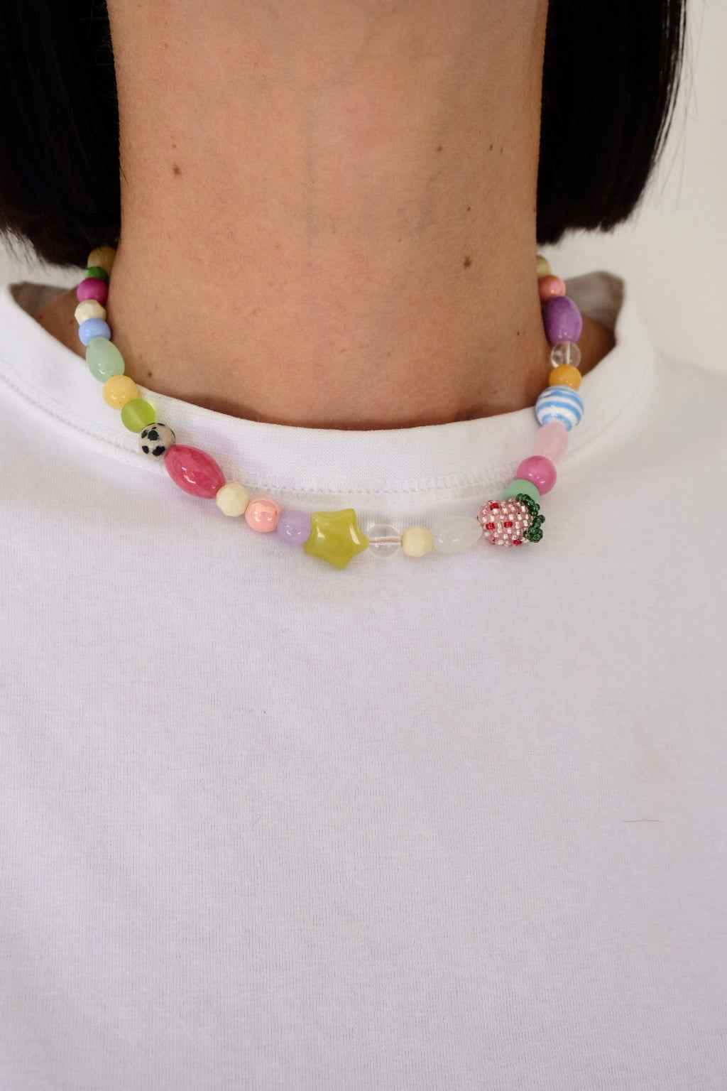 Collana Fragolina di Perline