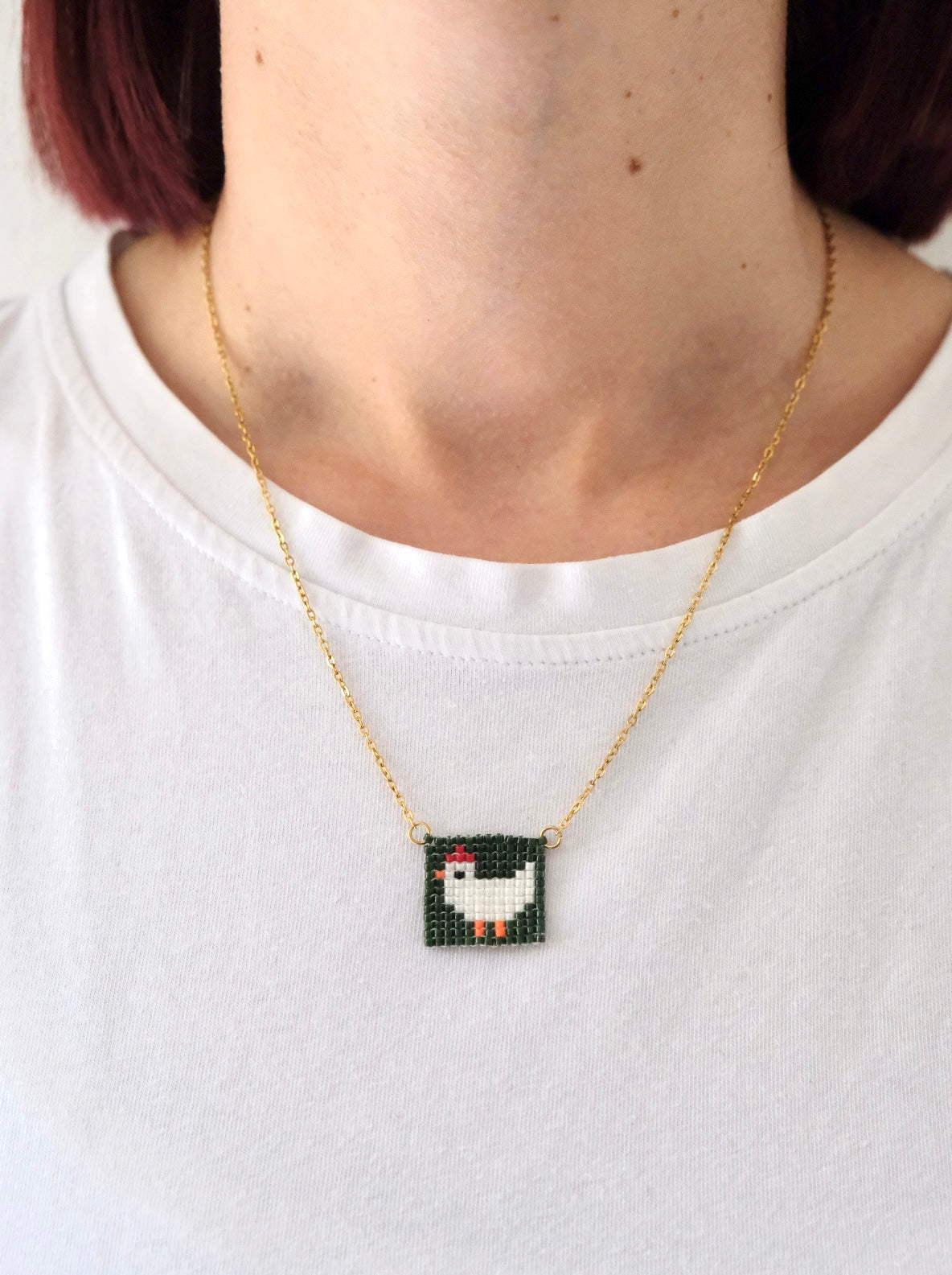 Collana Pixel Gallina