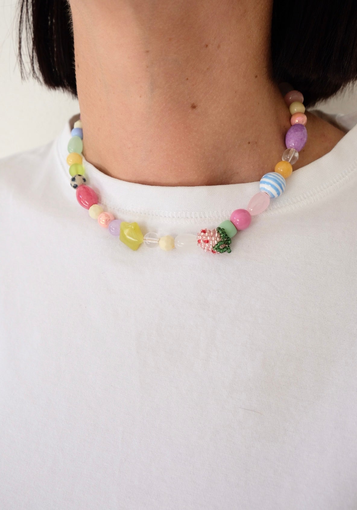 Collana Fragolina di Perline