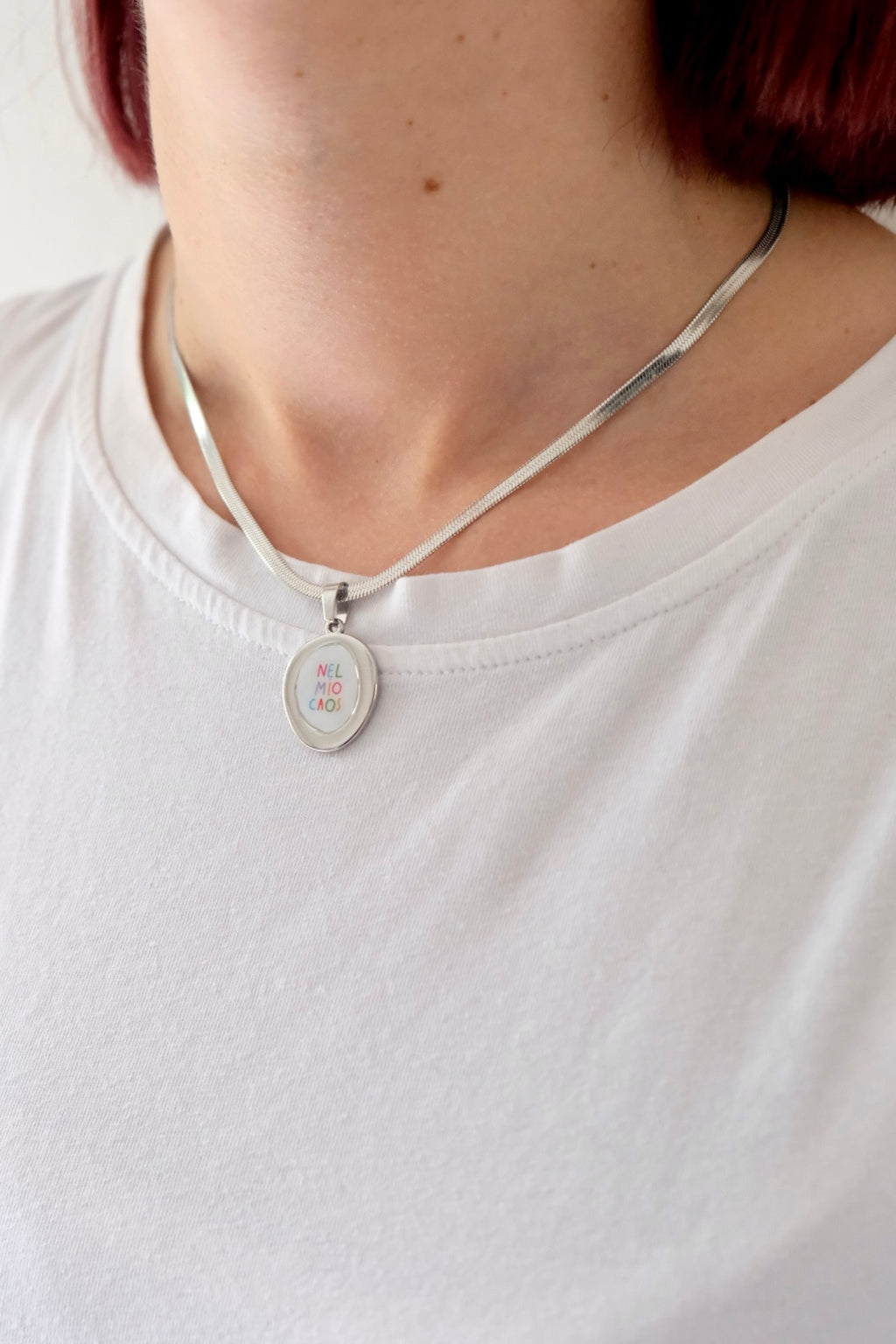 Base Collana Nastrino Argento