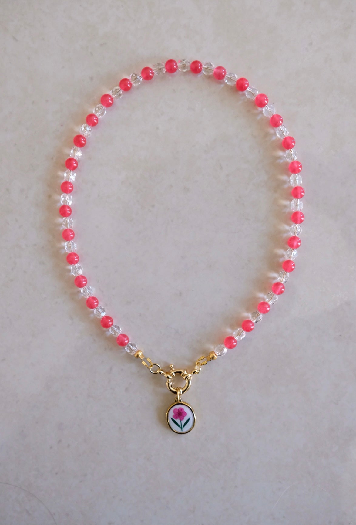 Collana Pink Flower